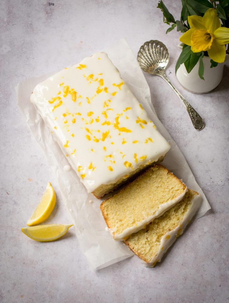 vegan lemon drizzle cake