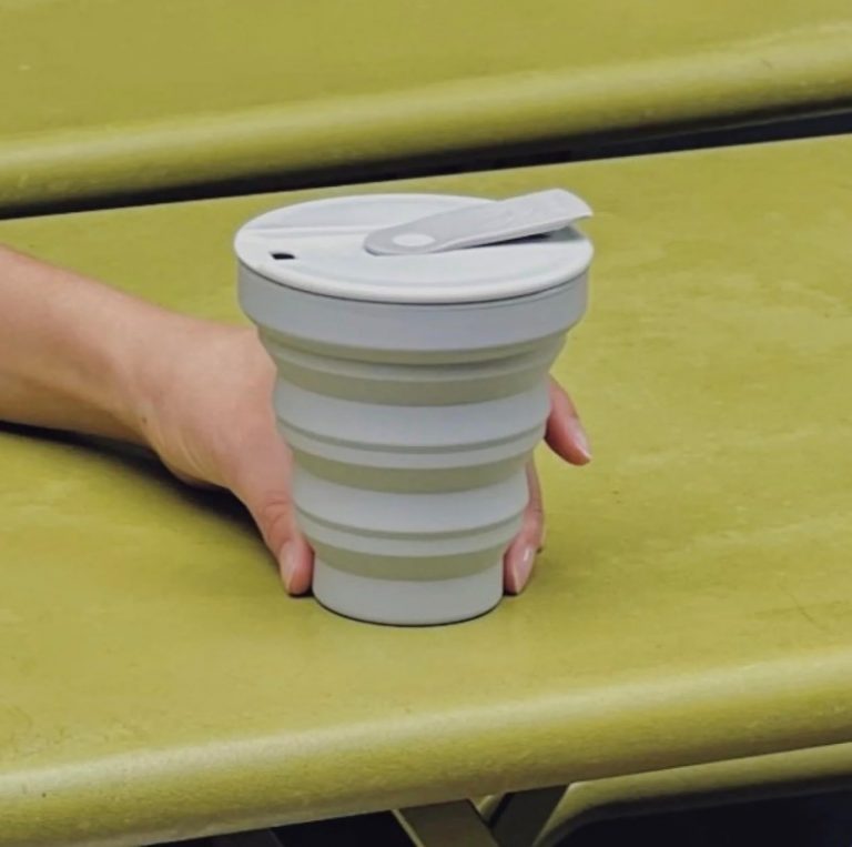 collapsible silicone coffee cup