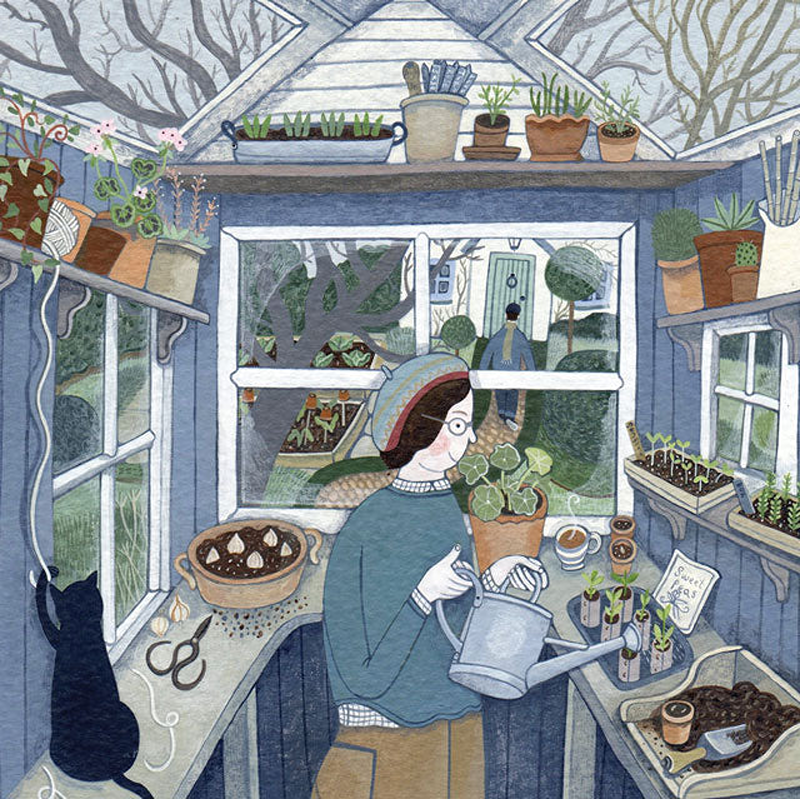 in the potting shed Mani Parkes