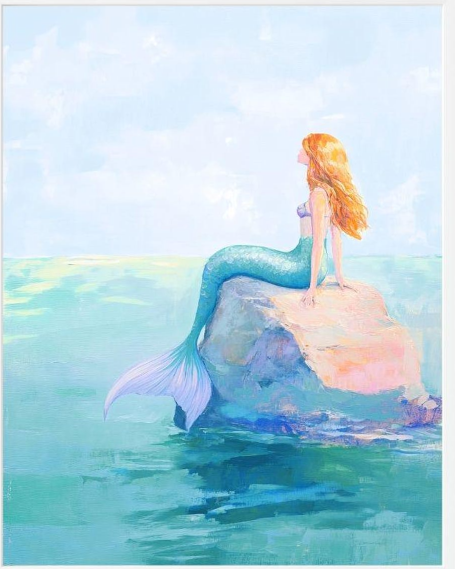 mermaid on rock