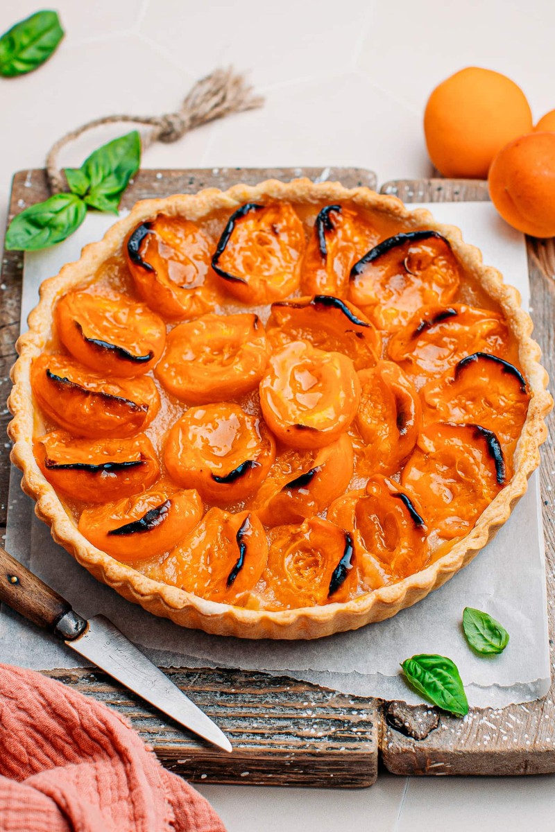 vegan apricot tart
