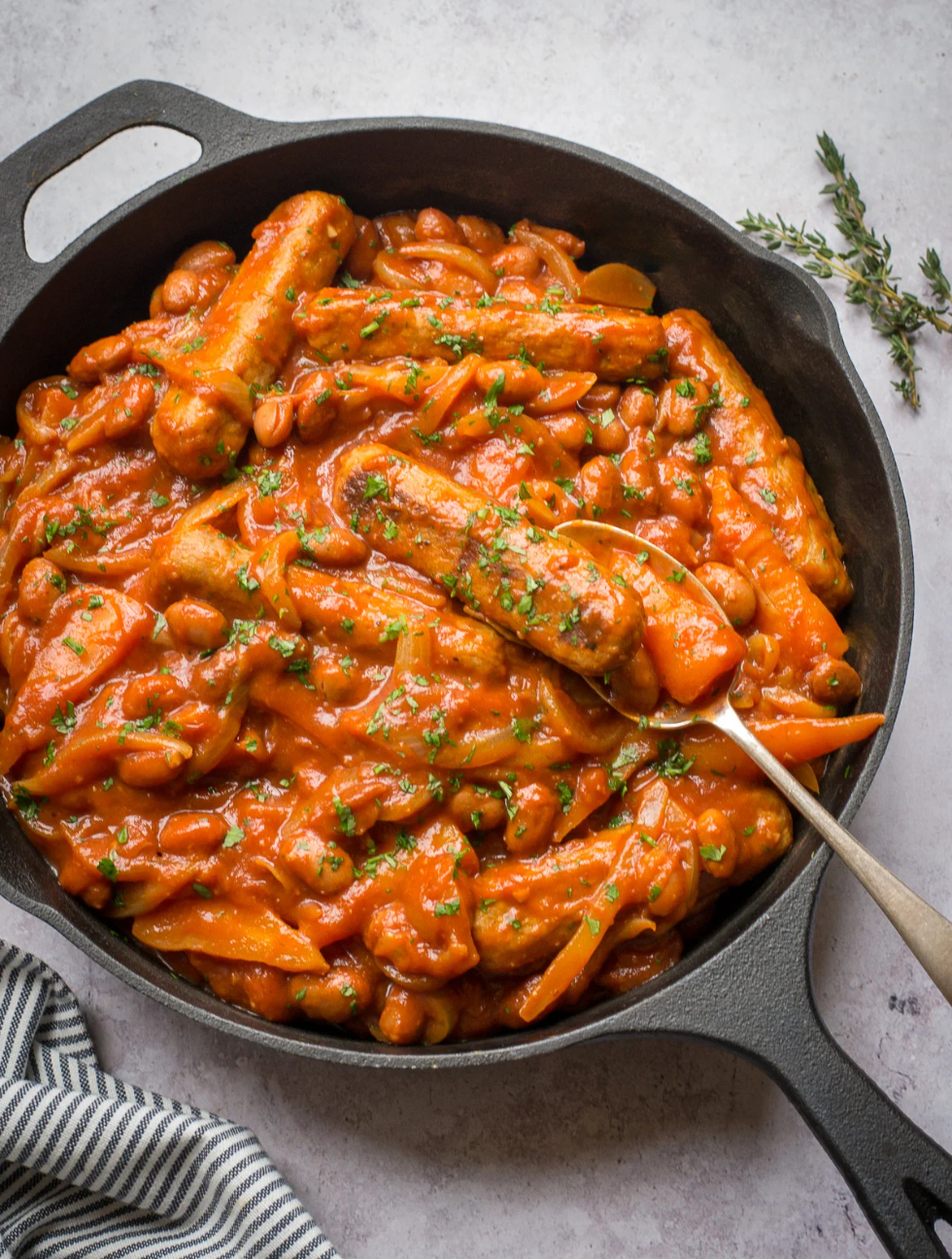 vegan sausage casserole