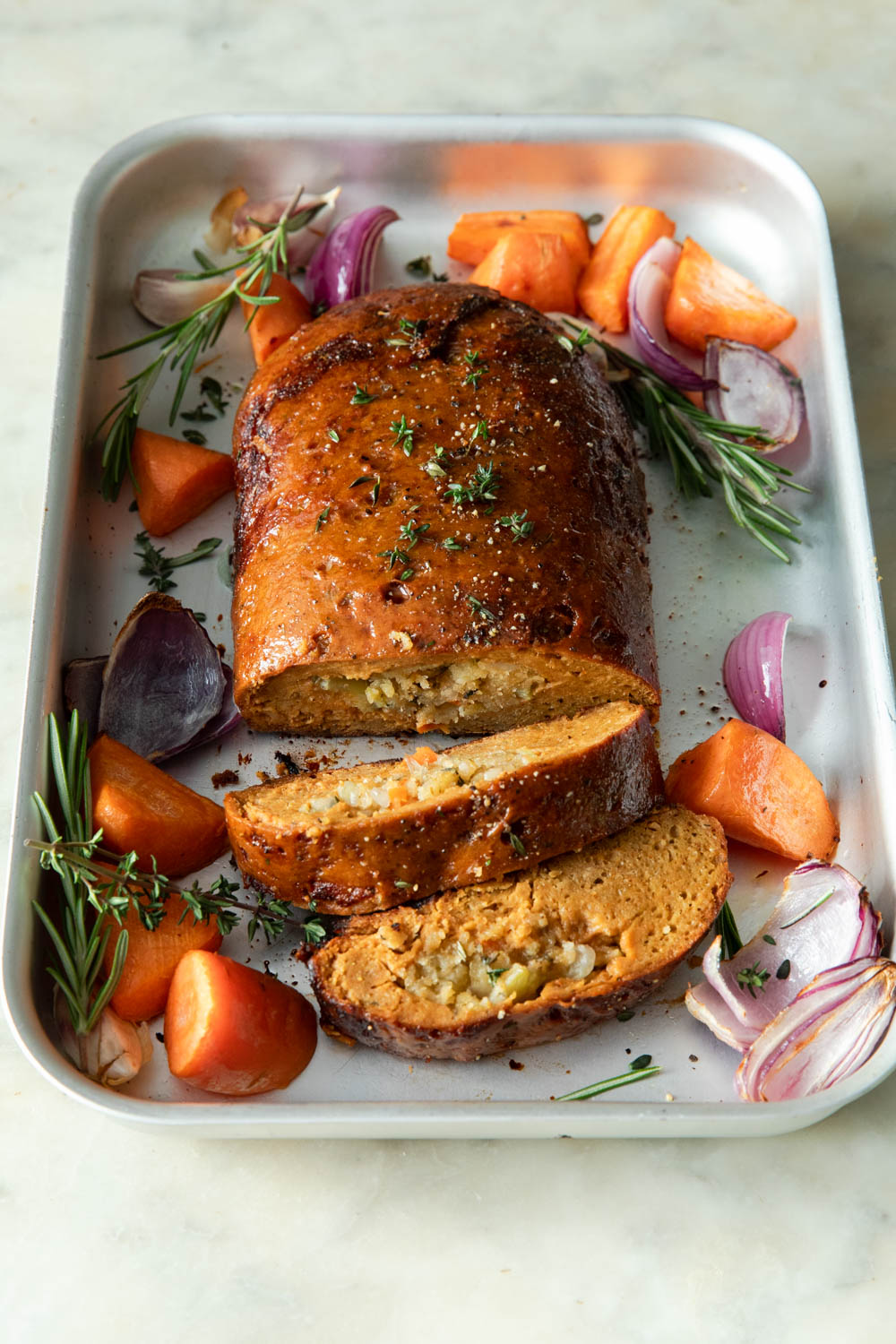 vegan stuffed roast turkey