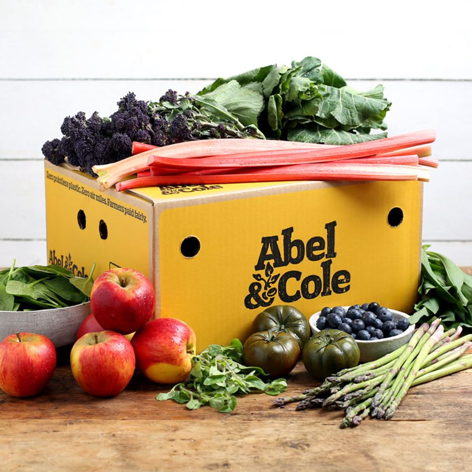 Abel & Cole organic veg fruit box 