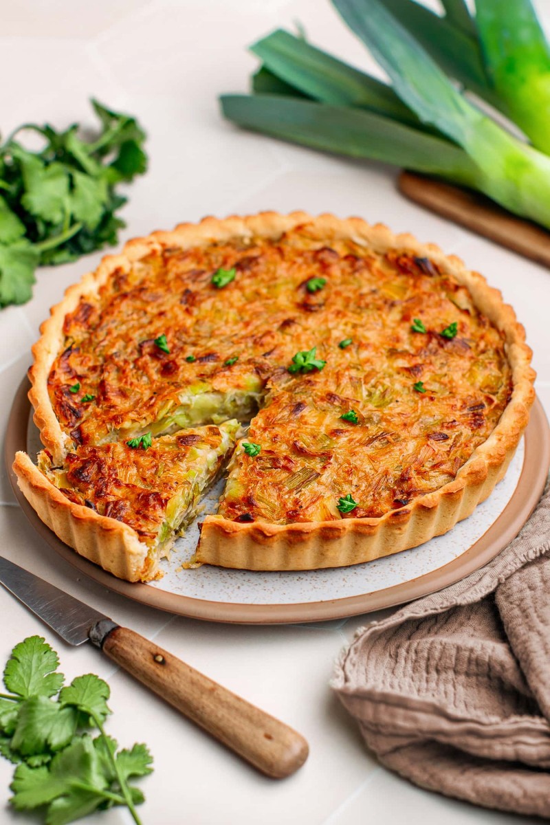 French vegan leek tart 