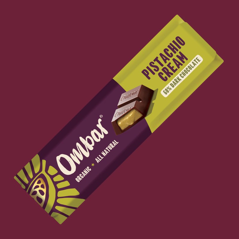 Ombar pistachio vegan cream bar