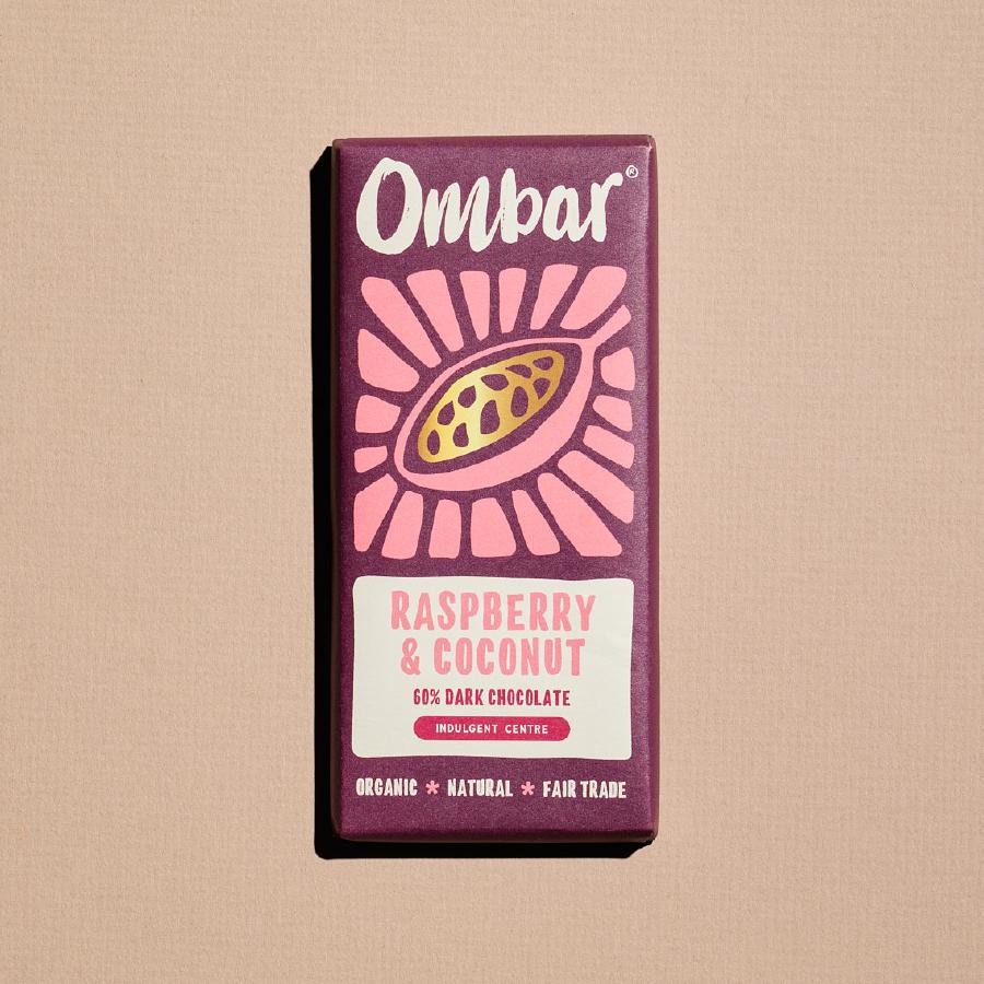 Ombar raspberry coconut vegan chocolate