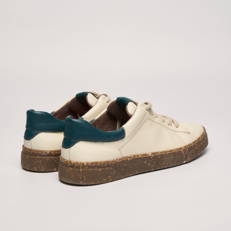 beige green vegan sneakers