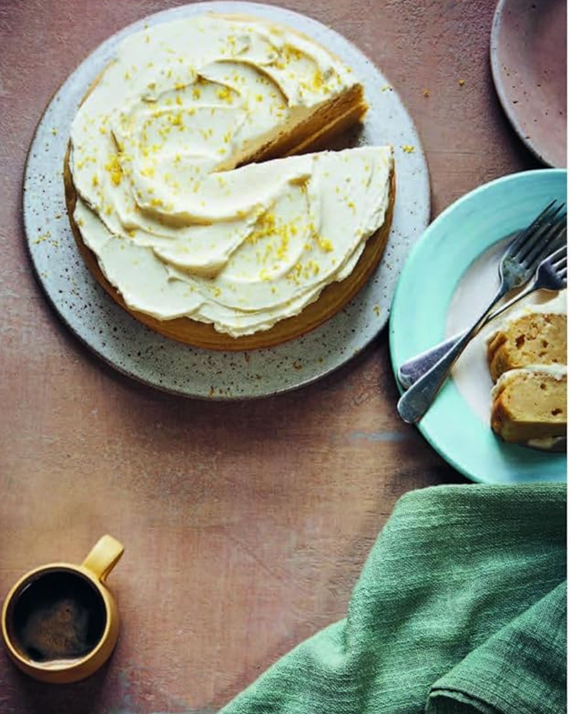 vegan fluffy lemon sponge cake