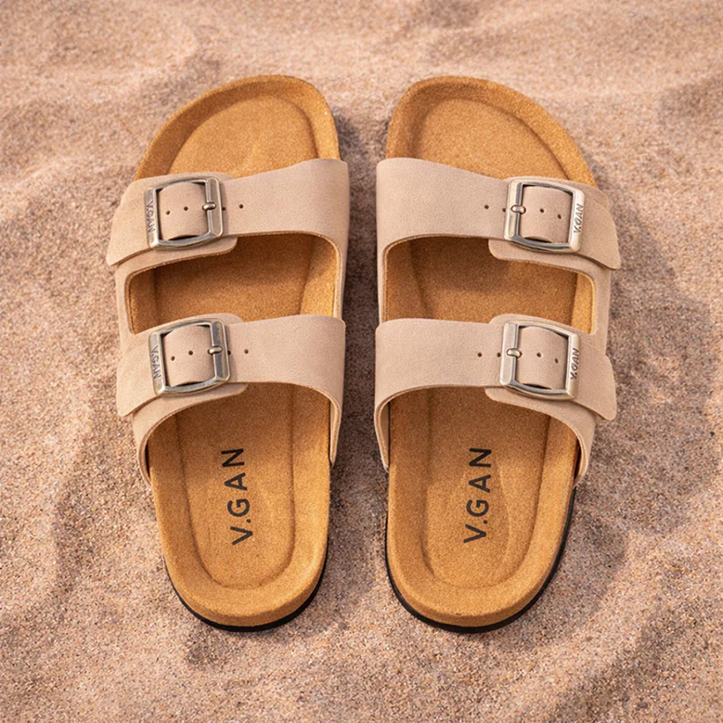 vegan comfort footbed sandals