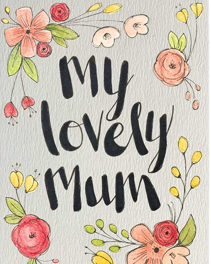 my lovely mum card