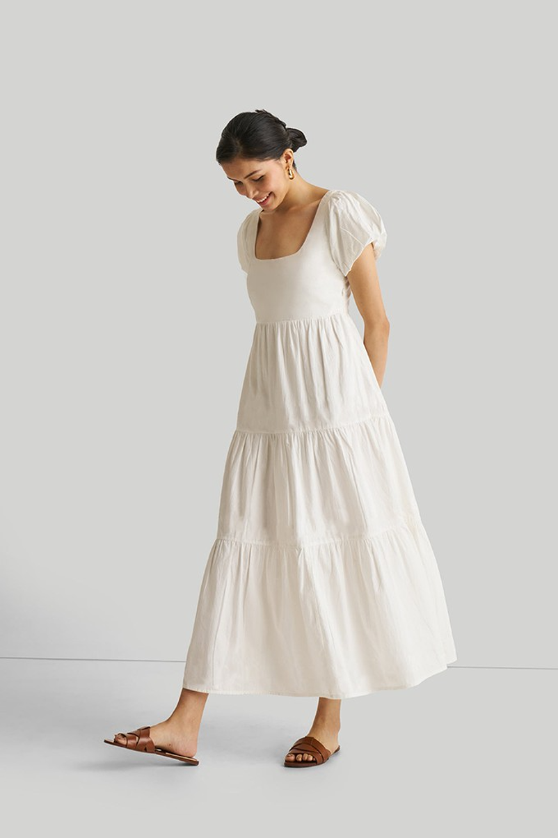 organic puff sleeve dress