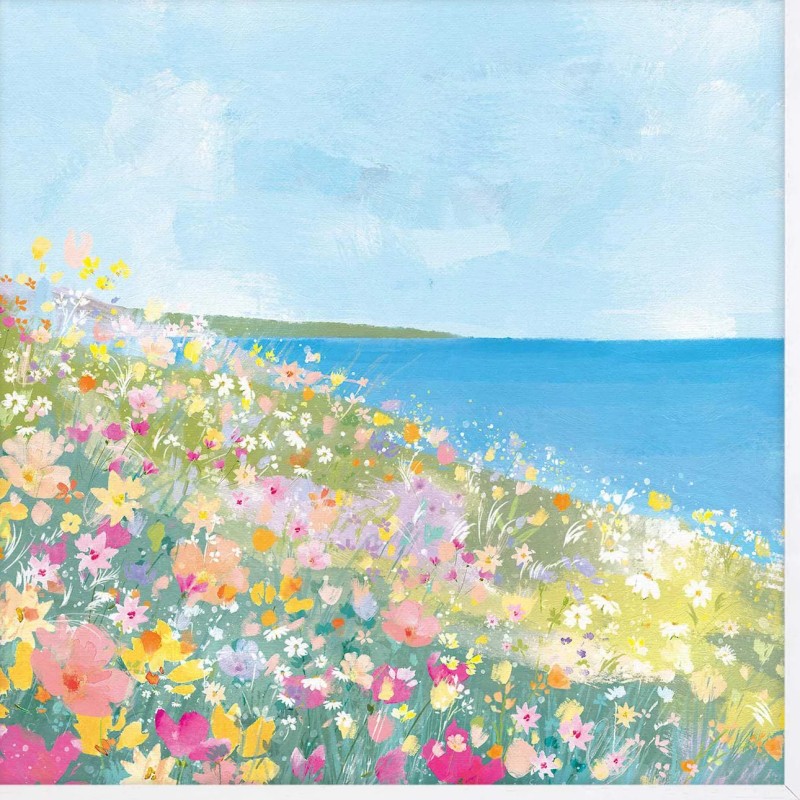 pretty flowers by the coast