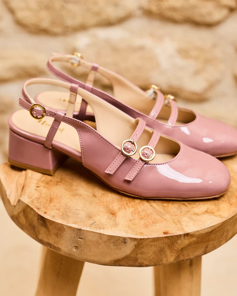 vegan pink ballerina pumps
