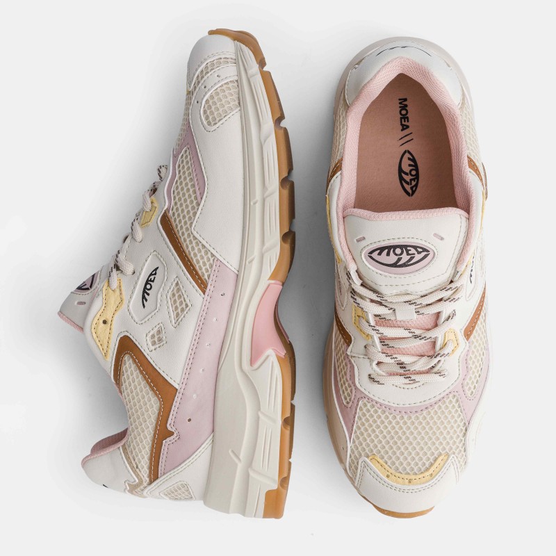 vegan pink yellow sneakers