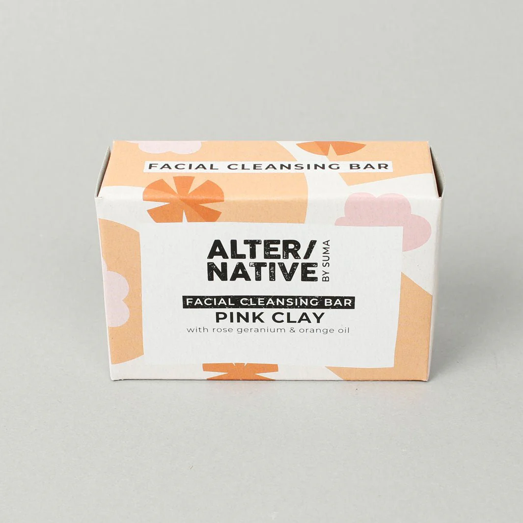 pink clay facial cleansing bar