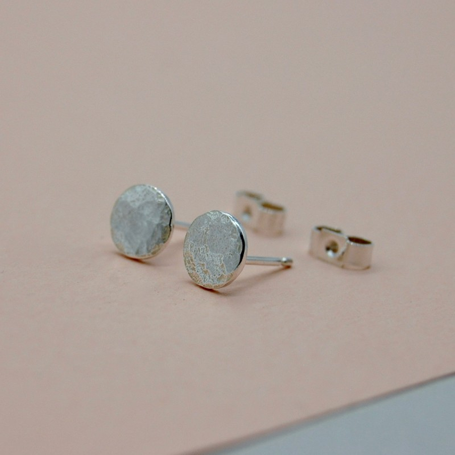 recycled hammered studs