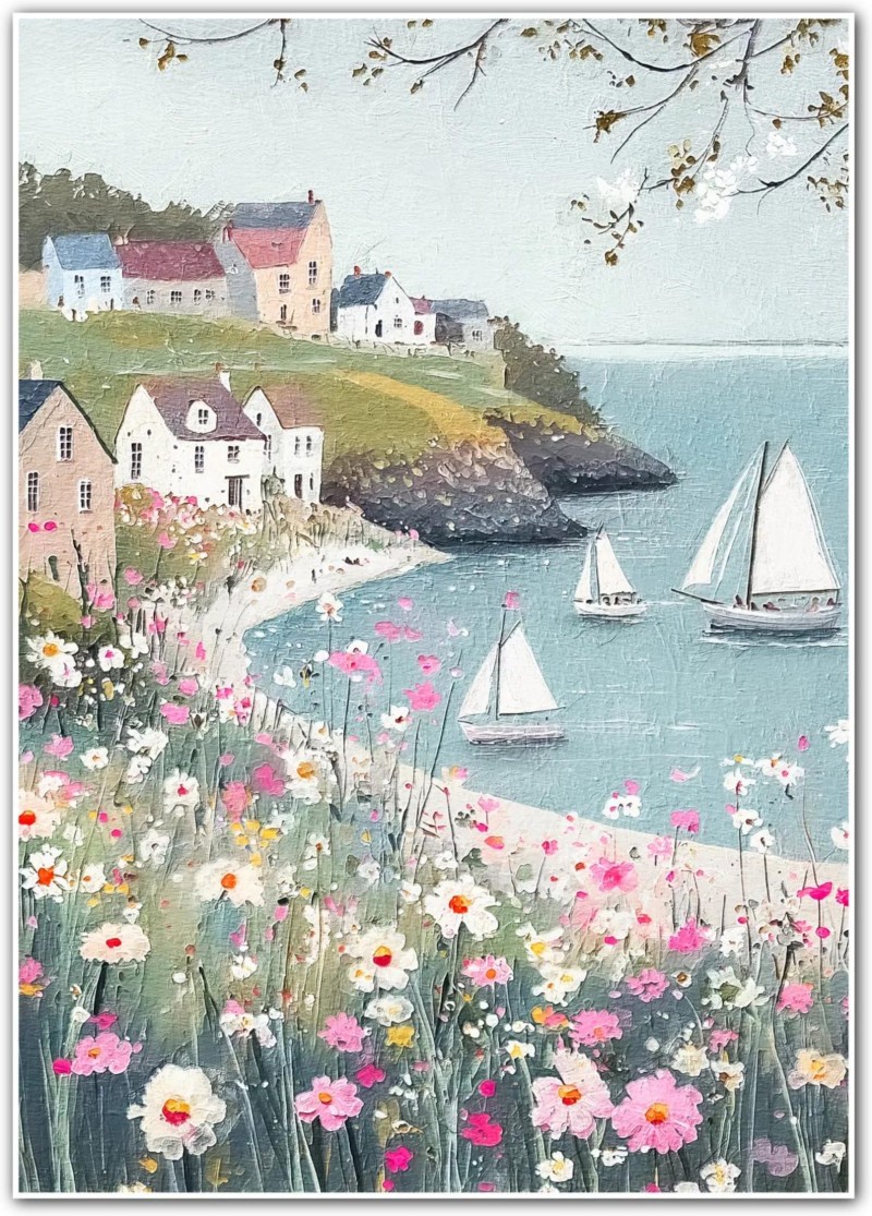 blossoms and boats