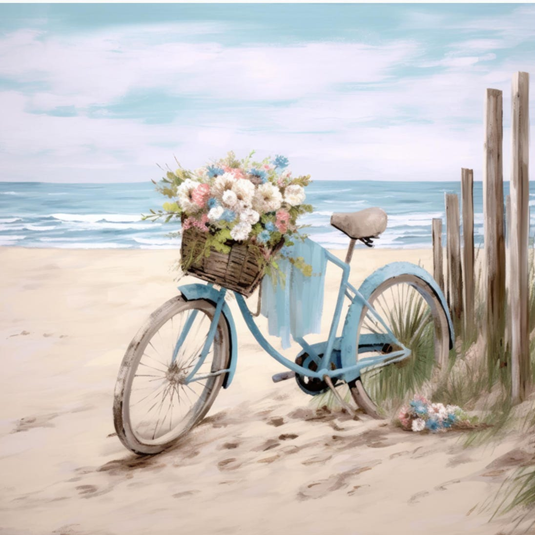 blue bicycle