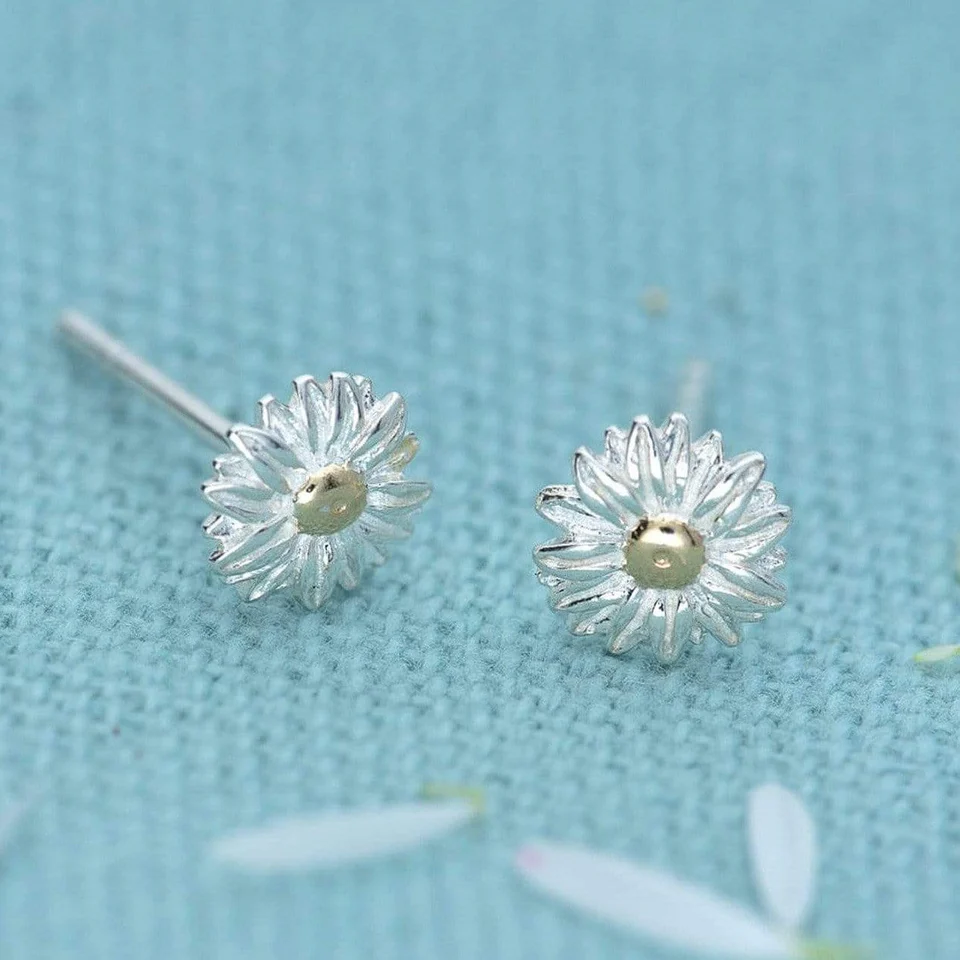 recycled silver earrings