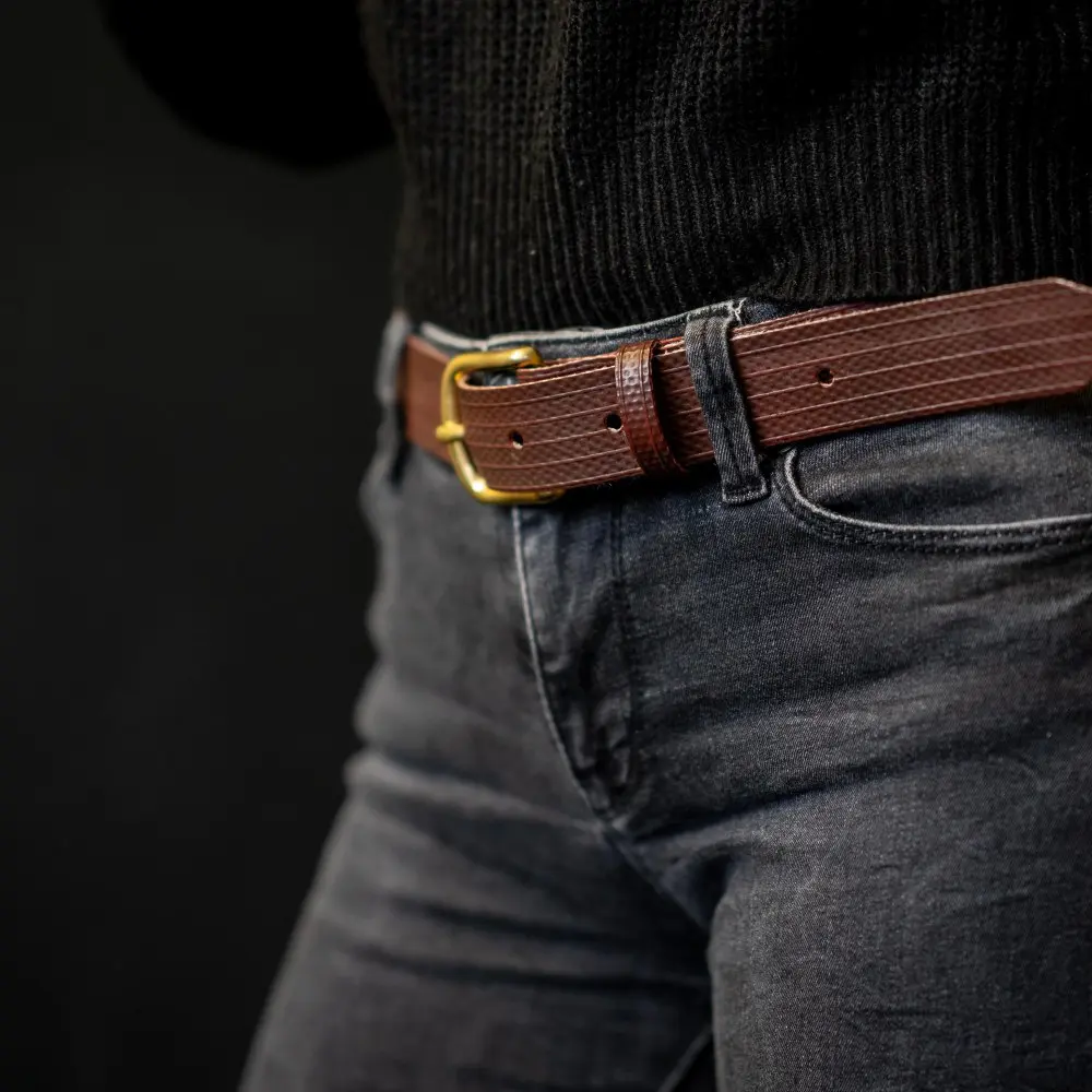 upcycled firehose belt