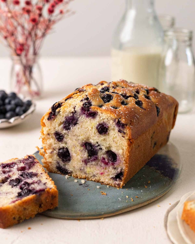 vegan blueberry bread