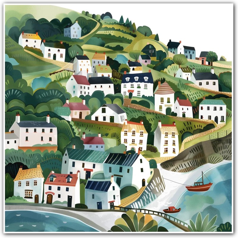 hillside with trees
