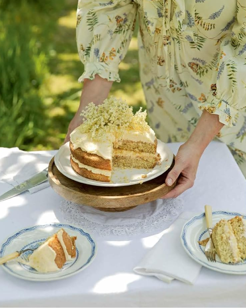 vegan lemon elderflower cake