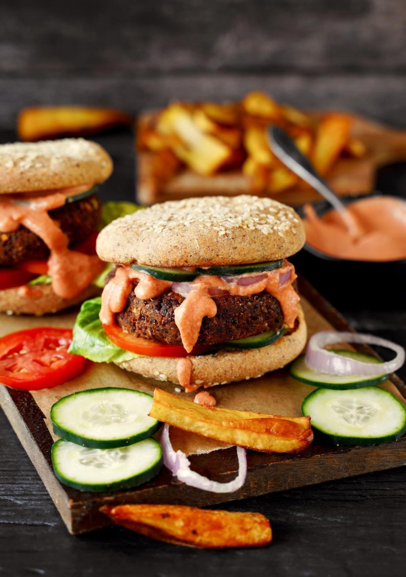 quinoa lentil burger