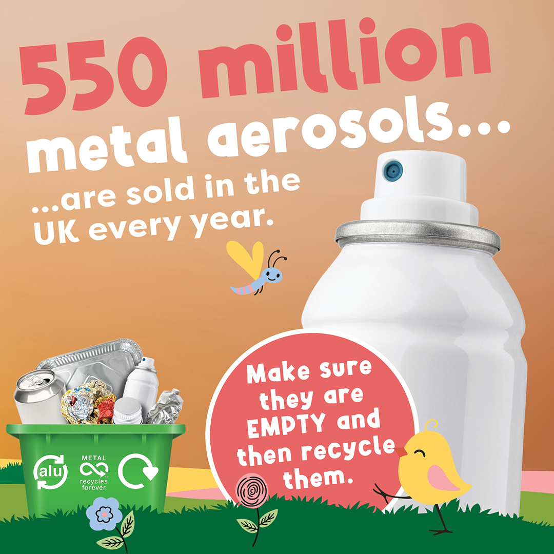 recycle empty aerosol cans 