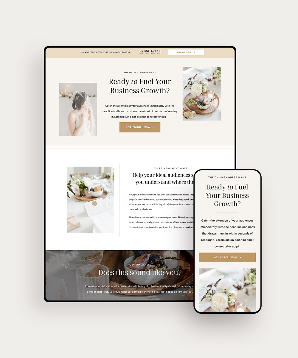 ChicLuxe funnel template