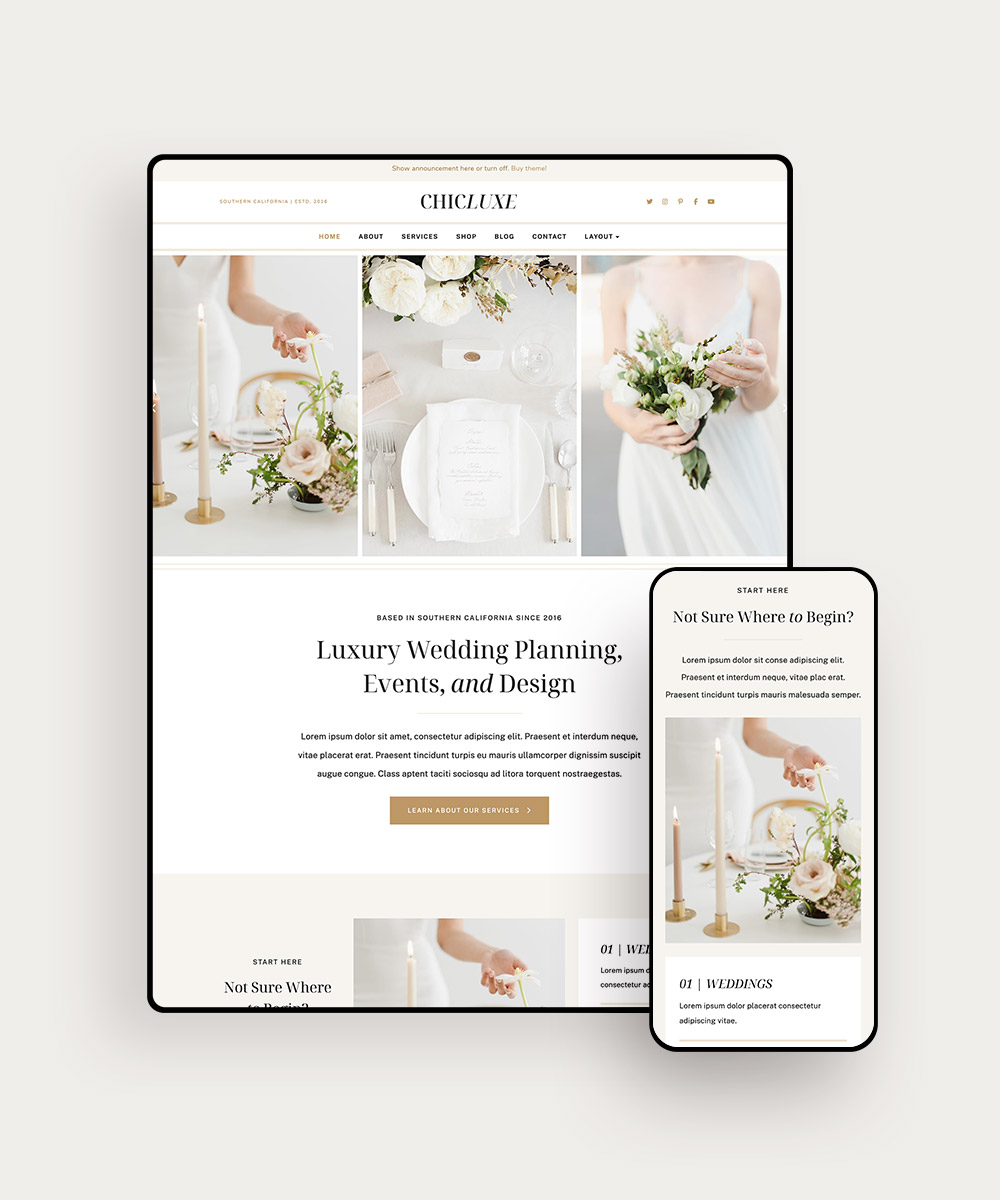 ChicLuxe theme Bluchic