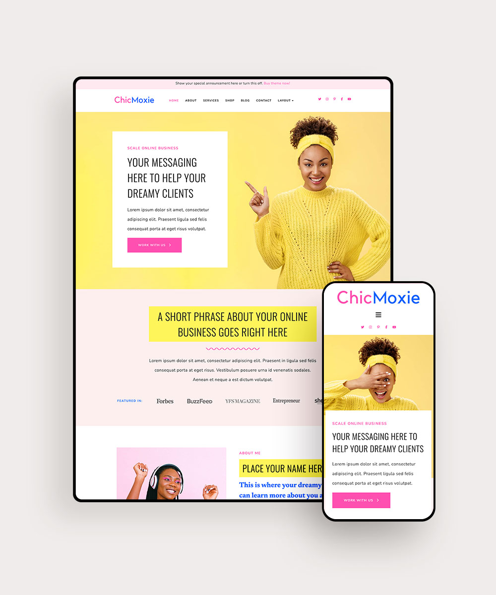 ChicMoxie Bluechic theme