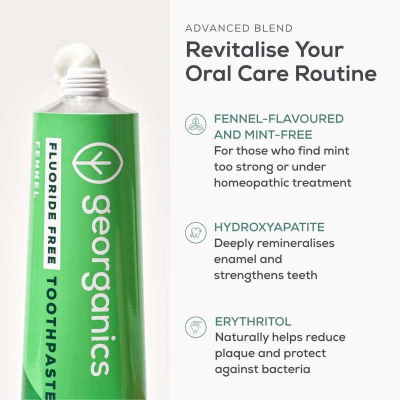 Georganics fennel toothpaste tube