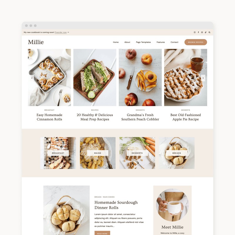 Millie WordPress theme