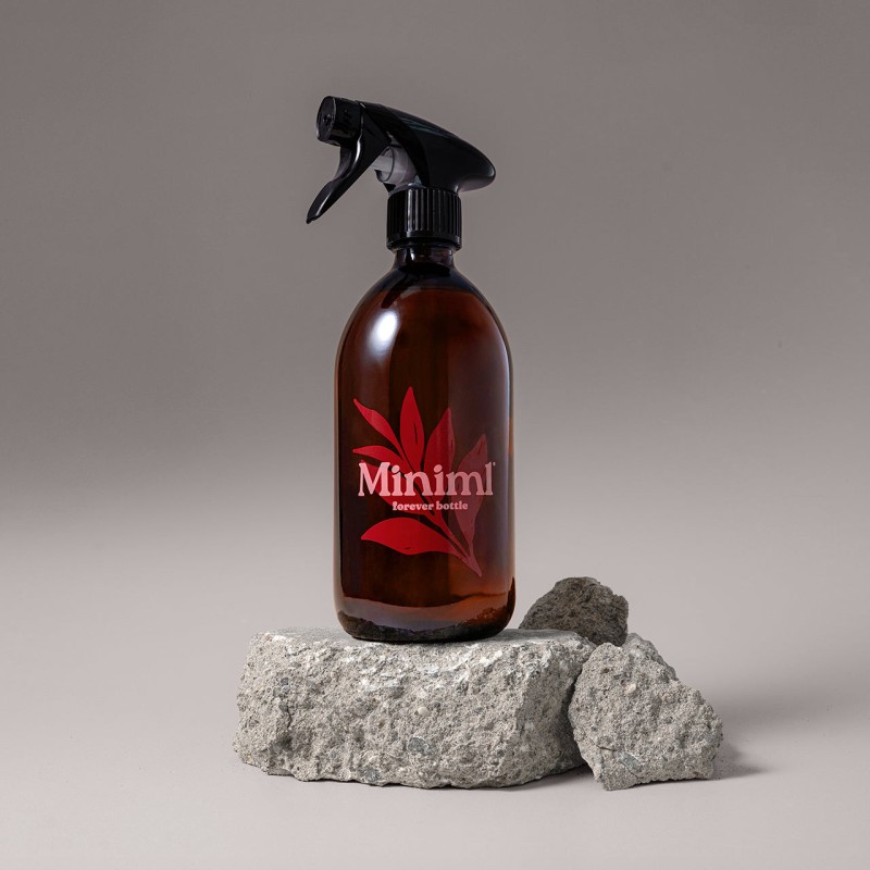 amber spray glass bottle