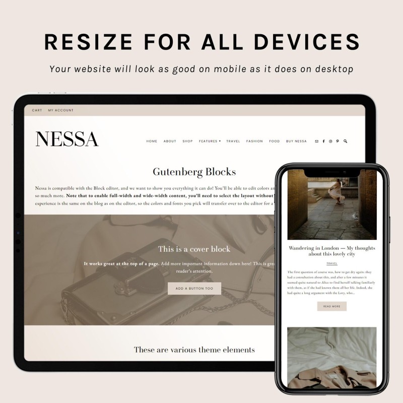 Nessa WordPress theme