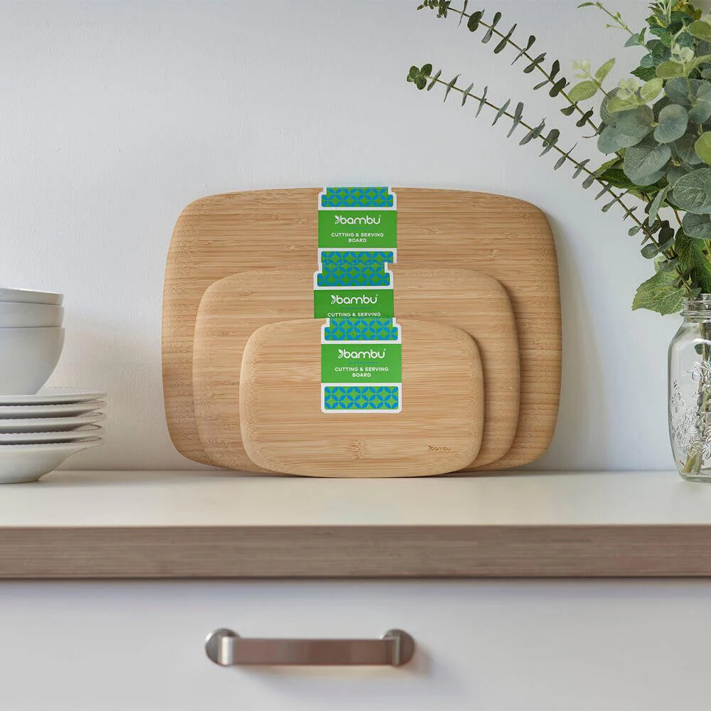 bamboo chopping and serving boards