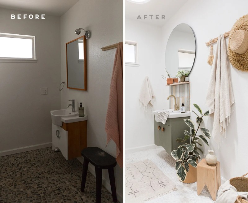 bathroom before after