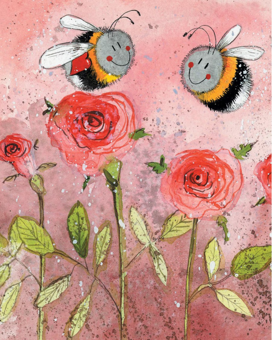 bees and roses