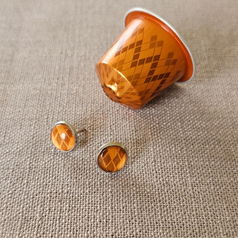 coffee pod earrings