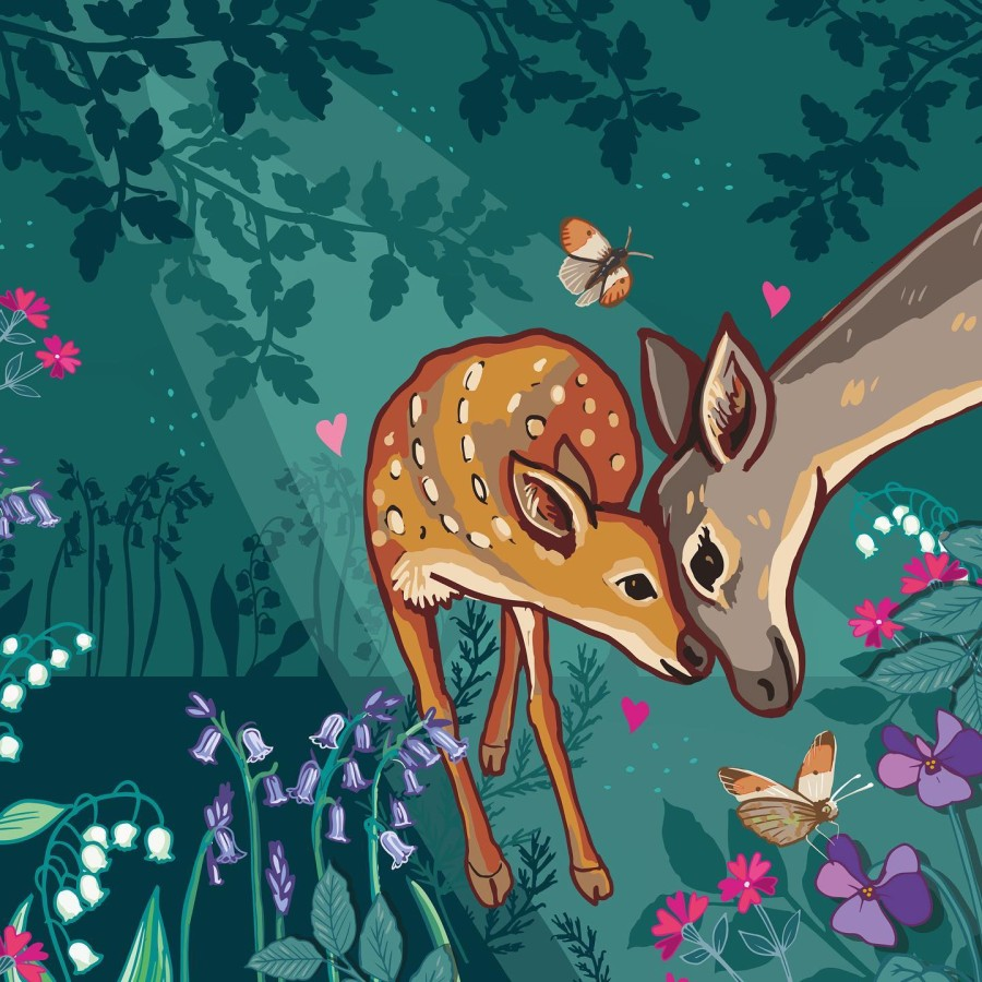 deer and fawn