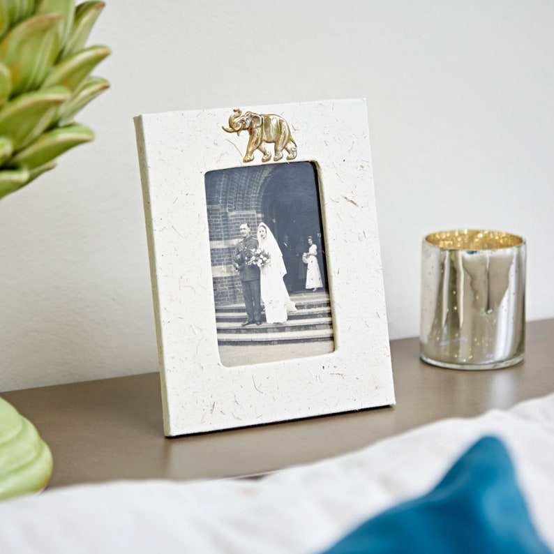 elephant dung photo frame