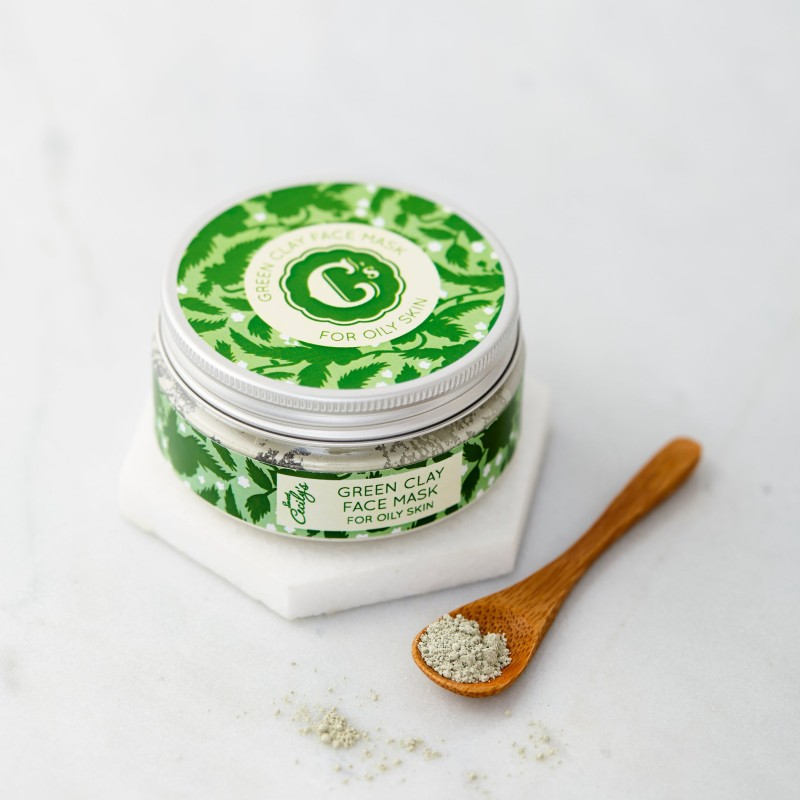 green clay facial mask