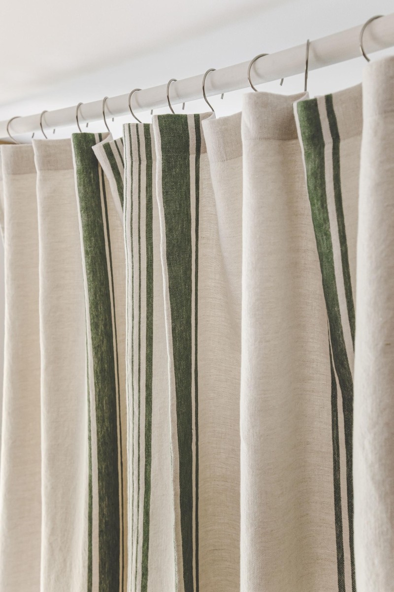 linen shower curtain