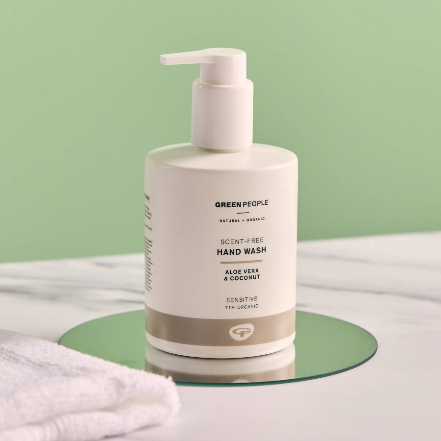green people hand wash