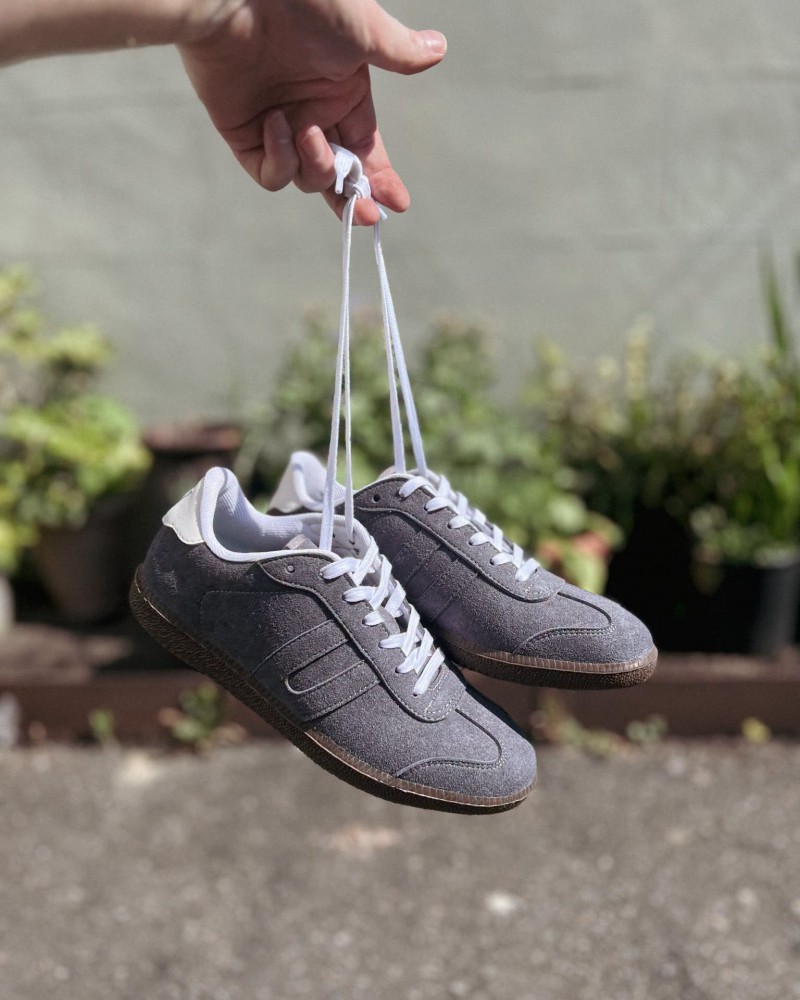 grey vegan sneakers