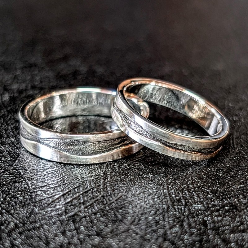recycled silver wedding bands
