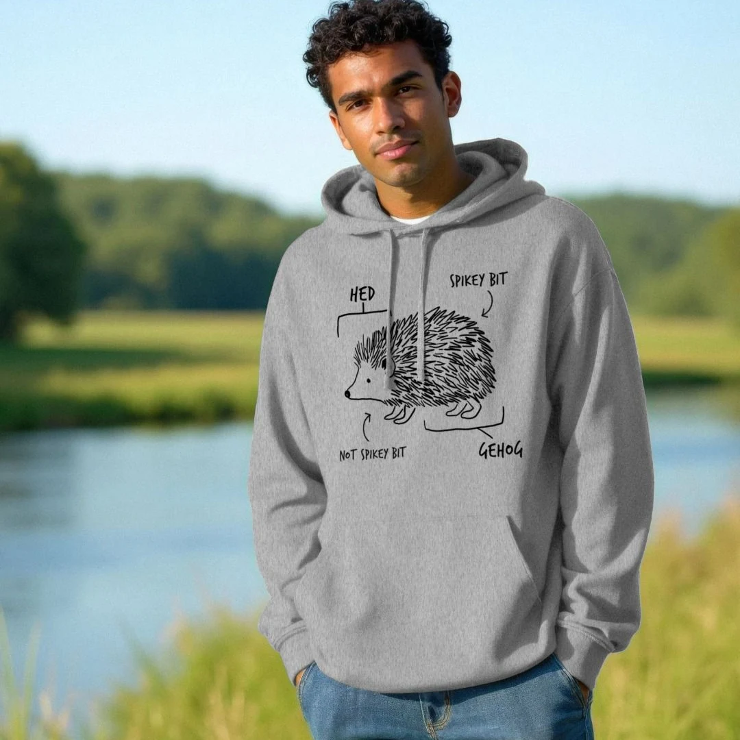 hedgehog organic hoodie