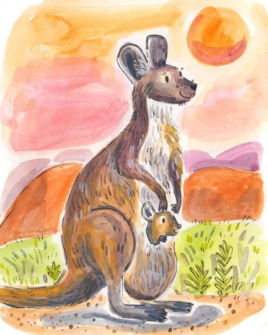 kangaoro and joey Lucy Pickett